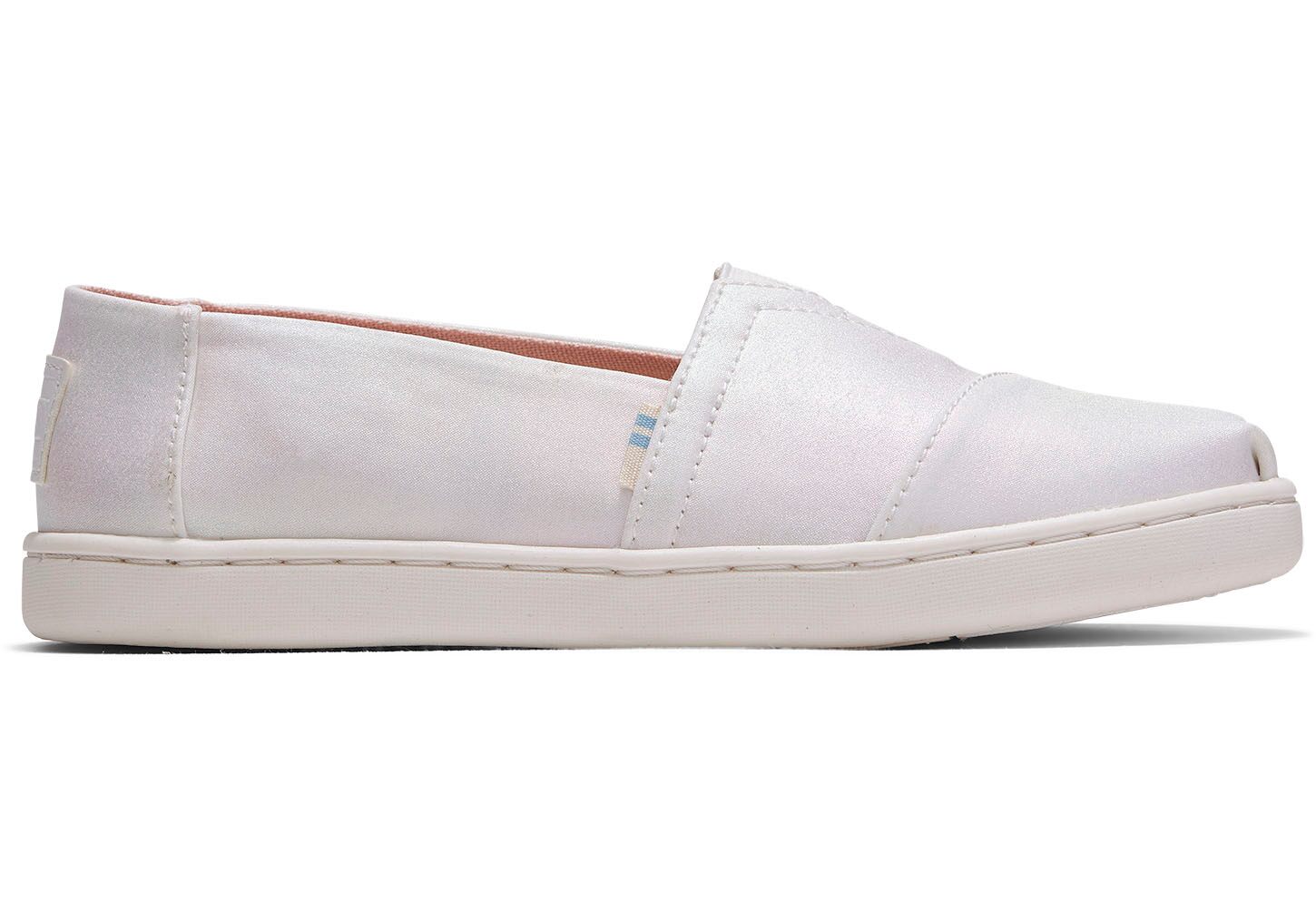 Toms Classics Iridescent Woven - Kids Alpargata Espadrilles - White - NZ - 249786RVX